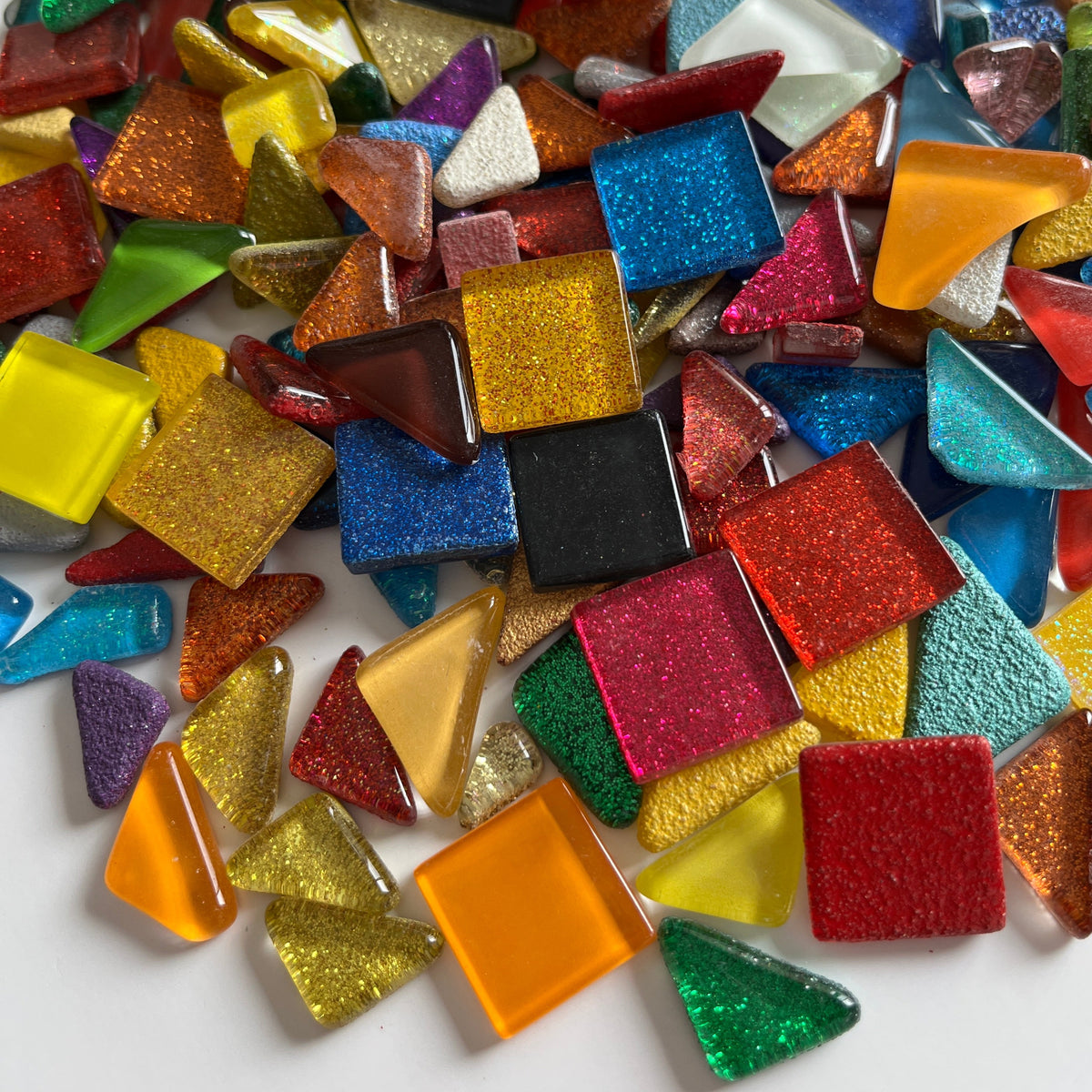 Wholesale GORGECRAFT 220 Pieces Mosaic Tiles Glass Glitter Mosaic