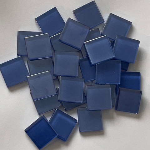 Crystal Glass Tiles 20mm - Blue 1/2 lb